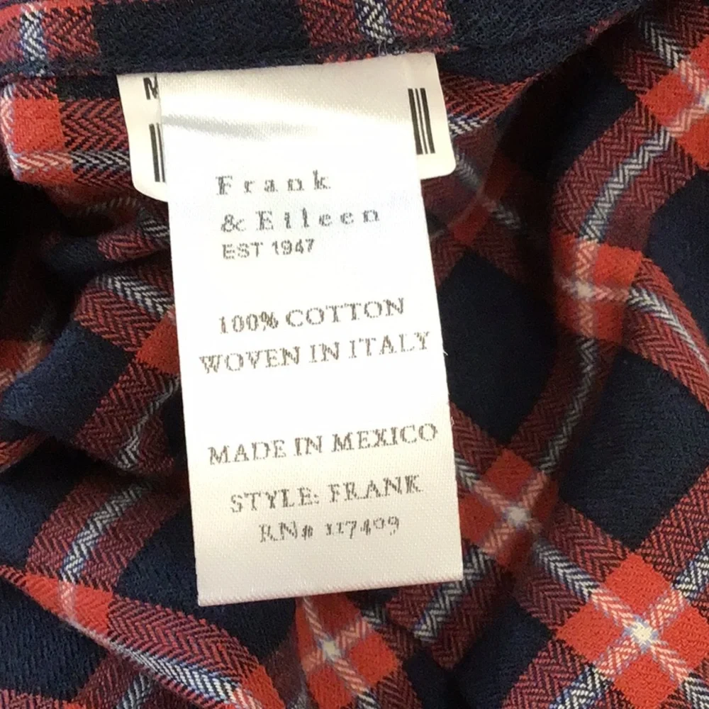 Frank & Eileen Navy and Red Plaid Button Down Shirt - Picture 4 of 4